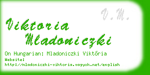 viktoria mladoniczki business card