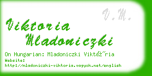 viktoria mladoniczki business card